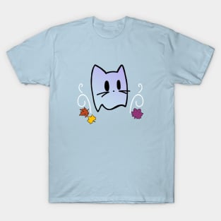 Cute and Spooky Ghost Kitty Cat T-Shirt